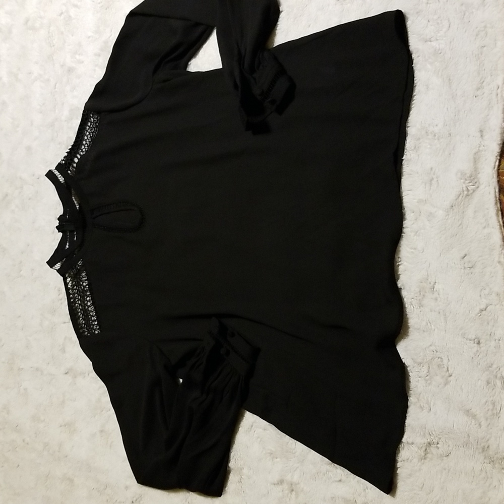 Landa by Dora Landa Top Womens Size Medium Black